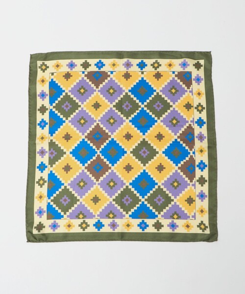 UNITED ARROWS(ユナイテッドアローズ)の「プリント ポケットチーフ(ポケットチーフ・メンズ・ダークブラウン/オリーブ・FREE)」の6枚目の写真