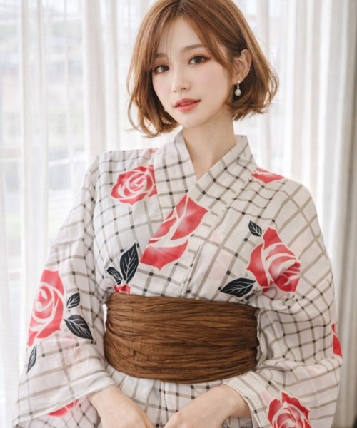 デザインが選べる『浴衣と帯』すぐに使えるお得な2点SETです。（浴衣