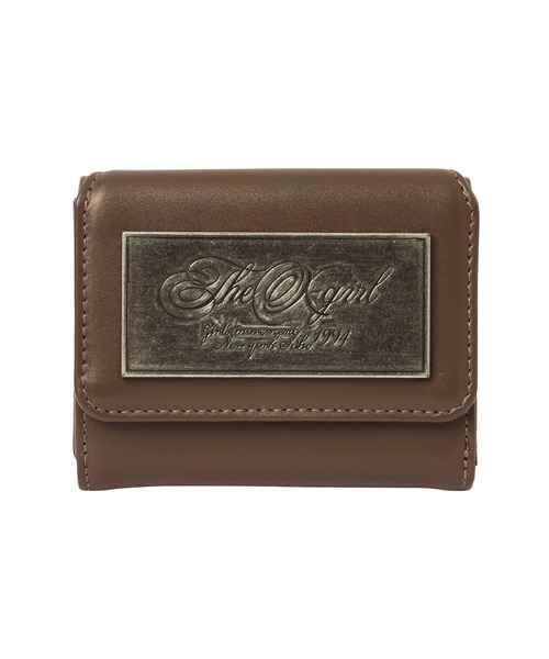 X-girl（エックスガール）の「METAL PLATE MINI WALLET（財布・レディース・ライトブルー/ブラック/ブラウン・ONE SIZE）」の2枚目の写真
