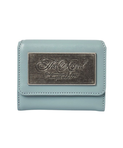 X-girl（エックスガール）の「METAL PLATE MINI WALLET（財布・レディース・ライトブルー/ブラック/ブラウン・ONE SIZE）」の3枚目の写真