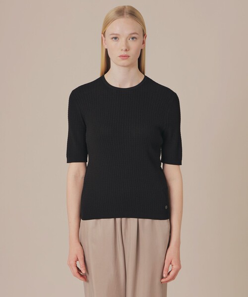 MACKINTOSH LONDON(マッキントッシュ ロンドン)の「ハイツイストコットンニットプルオーバー(ニット/セーター・レディース・イエロー/ブラック/パープル系その他/ホワイト系その他・38/40)」の12枚目の写真