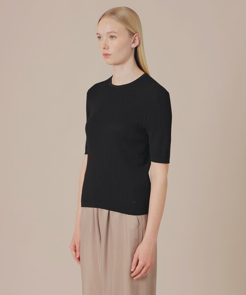 MACKINTOSH LONDON(マッキントッシュ ロンドン)の「ハイツイストコットンニットプルオーバー(ニット/セーター・レディース・イエロー/ブラック/パープル系その他/ホワイト系その他・38/40)」の11枚目の写真