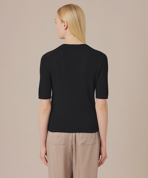 MACKINTOSH LONDON(マッキントッシュ ロンドン)の「ハイツイストコットンニットプルオーバー(ニット/セーター・レディース・イエロー/ブラック/パープル系その他/ホワイト系その他・38/40)」の10枚目の写真