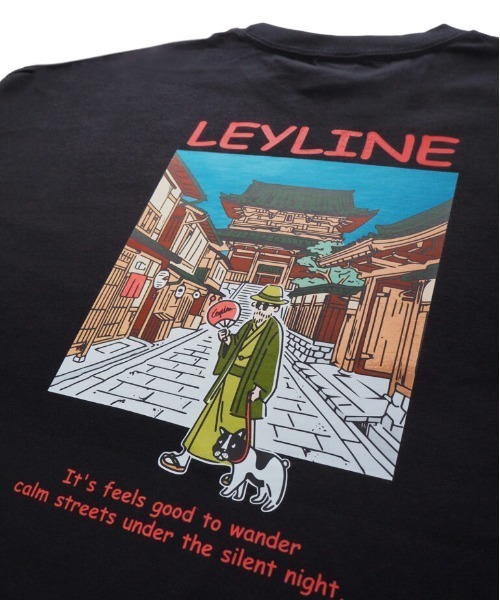 Leyline(レイライン)の「【Leyline】stroll-smith-kyoto-ロンT(Tシャツ/カットソー・メンズ・ブラック/ホワイト・M/XL/L)」の8枚目の写真