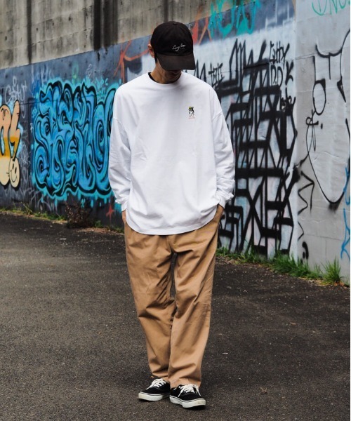 Leyline(レイライン)の「【Leyline】stroll-smith-kyoto-ロンT(Tシャツ/カットソー・メンズ・ブラック/ホワイト・M/XL/L)」の4枚目の写真