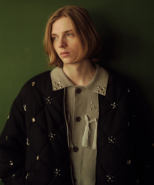 amok（アモク）の「QUILTED ORNAMENT BLOUSON（ブルゾン・メンズ・グレー/ブラック・M/S）」の20枚目の写真