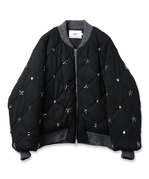 amok（アモク）の「QUILTED ORNAMENT BLOUSON（ブルゾン・メンズ・グレー/ブラック・M/S）」の17枚目の写真