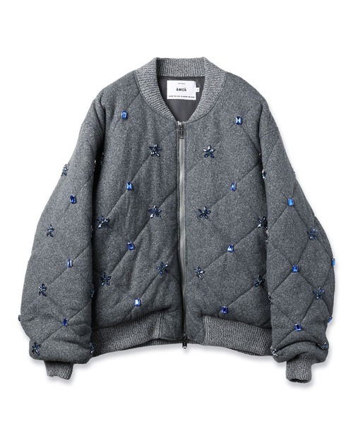 amok（アモク）の「QUILTED ORNAMENT BLOUSON（ブルゾン・メンズ・グレー/ブラック・M/S）」の19枚目の写真