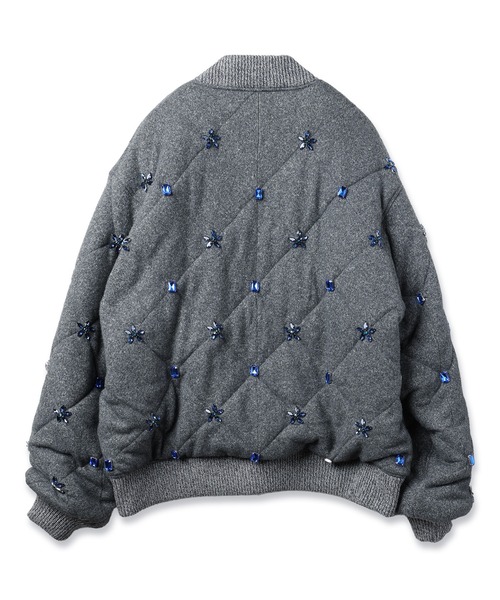 amok（アモク）の「QUILTED ORNAMENT BLOUSON（ブルゾン・メンズ・グレー/ブラック・M/S）」の9枚目の写真