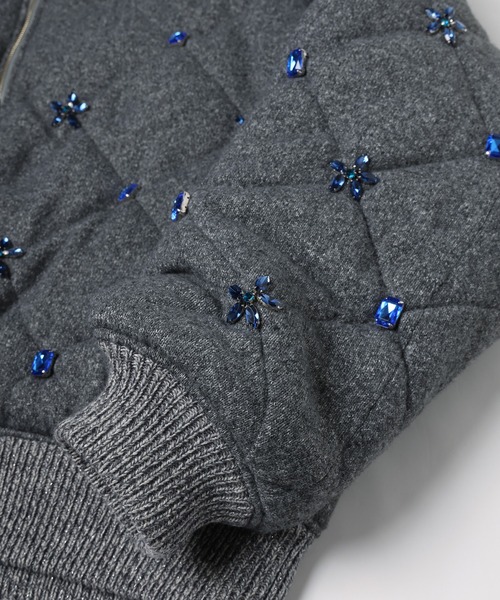amok（アモク）の「QUILTED ORNAMENT BLOUSON（ブルゾン・メンズ・グレー/ブラック・M/S）」の13枚目の写真