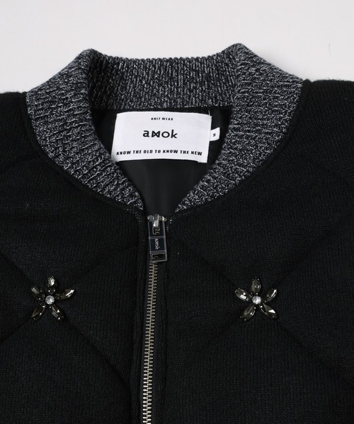 amok（アモク）の「QUILTED ORNAMENT BLOUSON（ブルゾン・メンズ・グレー/ブラック・M/S）」の8枚目の写真