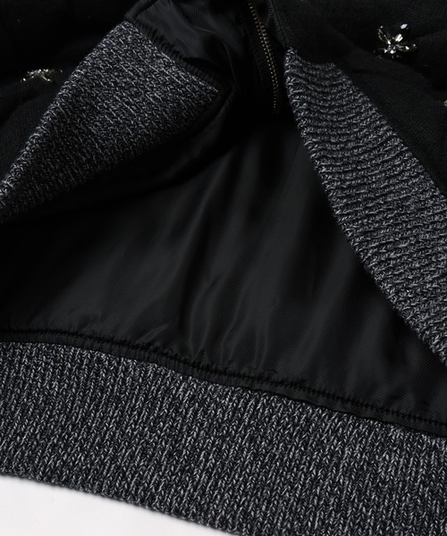 amok（アモク）の「QUILTED ORNAMENT BLOUSON（ブルゾン・メンズ・グレー/ブラック・M/S）」の5枚目の写真