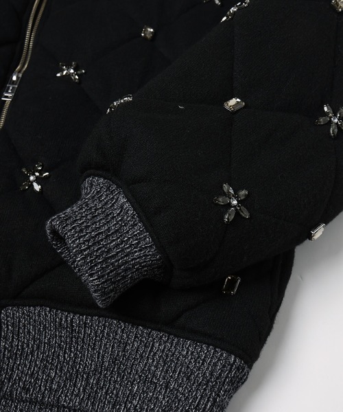 amok（アモク）の「QUILTED ORNAMENT BLOUSON（ブルゾン・メンズ・グレー/ブラック・M/S）」の6枚目の写真