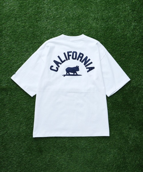 The Endless Summer(エンドレスサマー)の「TES SATIN WAPPEN BIG T-SHIRT / ビッグシルエットTシャツ(Tシャツ/カットソー・メンズ・グレー/ブラック/ホワイト・SMALL/MEDIUM/LARGE/X-LARGE)」の5枚目の写真