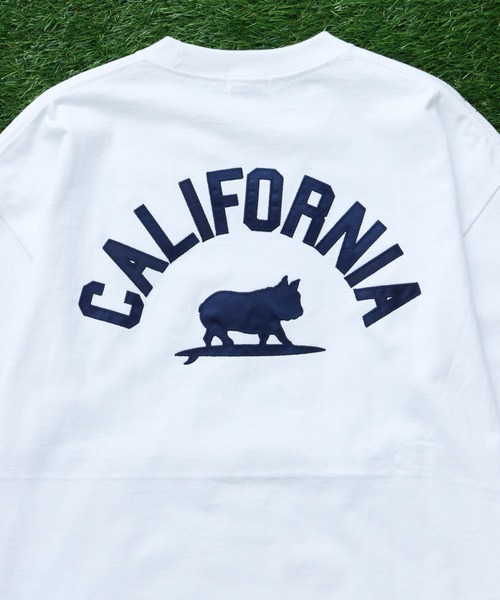 The Endless Summer(エンドレスサマー)の「TES SATIN WAPPEN BIG T-SHIRT / ビッグシルエットTシャツ(Tシャツ/カットソー・メンズ・グレー/ブラック/ホワイト・SMALL/MEDIUM/LARGE/X-LARGE)」の7枚目の写真