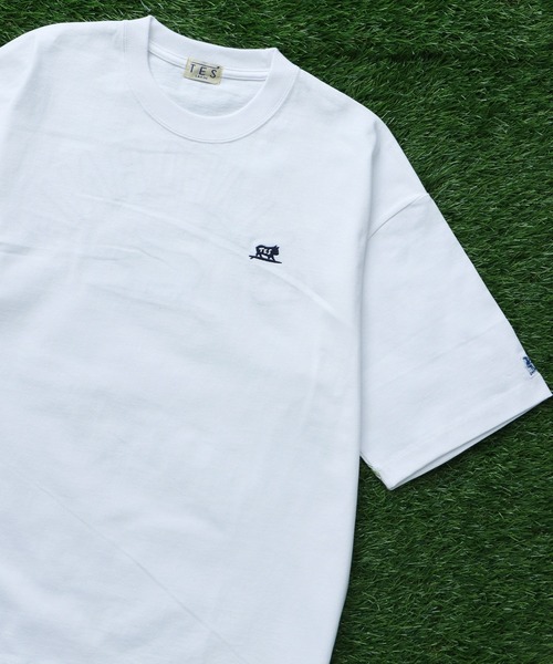 The Endless Summer(エンドレスサマー)の「TES SATIN WAPPEN BIG T-SHIRT / ビッグシルエットTシャツ(Tシャツ/カットソー・メンズ・グレー/ブラック/ホワイト・SMALL/MEDIUM/LARGE/X-LARGE)」の8枚目の写真