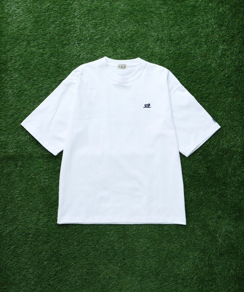 The Endless Summer(エンドレスサマー)の「TES SATIN WAPPEN BIG T-SHIRT / ビッグシルエットTシャツ(Tシャツ/カットソー・メンズ・グレー/ブラック/ホワイト・SMALL/MEDIUM/LARGE/X-LARGE)」の4枚目の写真