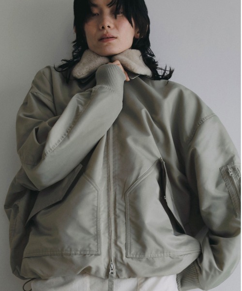 anuke(アンヌーク)の「MA-2 Flight Jacket(テーラードジャケット・レディース・ネイビー/オリーブ・38inch/36inch)」の2枚目の写真