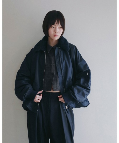 anuke(アンヌーク)の「MA-2 Flight Jacket(テーラードジャケット・レディース・ネイビー/オリーブ・38inch/36inch)」の20枚目の写真