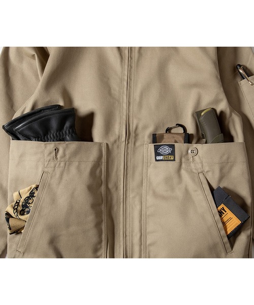 GRIP SWANY(グリップスワニー)の「【GSD-02】 GRIPSWANY×Dickies FIELD WORK JKT(カバーオール・メンズ・カーキ/ブラウン・M/L/XL)」の7枚目の写真
