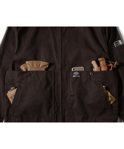 GRIP SWANY(グリップスワニー)の「【GSD-02】 GRIPSWANY×Dickies FIELD WORK JKT(カバーオール・メンズ・カーキ/ブラウン・M/L/XL)」の12枚目の写真