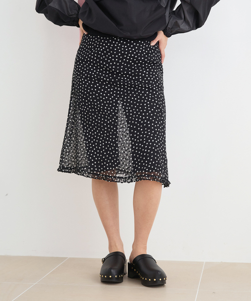 IENA LA BOUCLE（イエナラブークル）の「IENA LA BOUCLE シアードットスカート（スカート・レディース・ブラック系その他・38/36）」の15枚目の写真