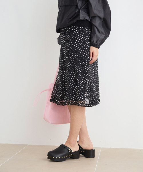 IENA LA BOUCLE（イエナラブークル）の「IENA LA BOUCLE シアードットスカート（スカート・レディース・ブラック系その他・38/36）」の16枚目の写真