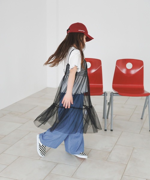 BAYFLOW（ベイフロー）の「[Tシャツ＋ワンピSET(3way)]チュールセットワンピース(KIDS)（ワンピース・キッズ・オフホワイト/ブラック・110cm/150cm/130cm）」の6枚目の写真