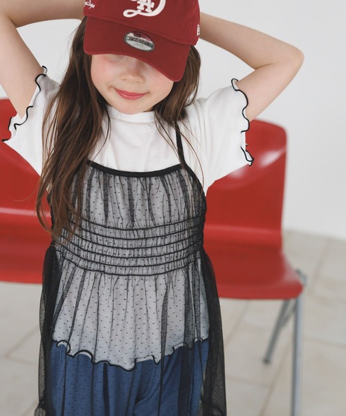 BAYFLOW（ベイフロー）の「[Tシャツ＋ワンピSET(3way)]チュールセットワンピース(KIDS)（ワンピース・キッズ・オフホワイト/ブラック・110cm/150cm/130cm）」の9枚目の写真