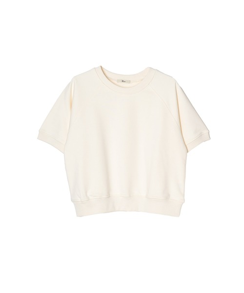 OFROOM(オフルーム)の「crop short sleeve sweat|クロップショートスリーブスウェット(スウェット・レディース・グレー/アイボリー/ネイビー・FREE)」の7枚目の写真