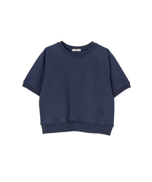 OFROOM(オフルーム)の「crop short sleeve sweat|クロップショートスリーブスウェット(スウェット・レディース・グレー/アイボリー/ネイビー・FREE)」の9枚目の写真