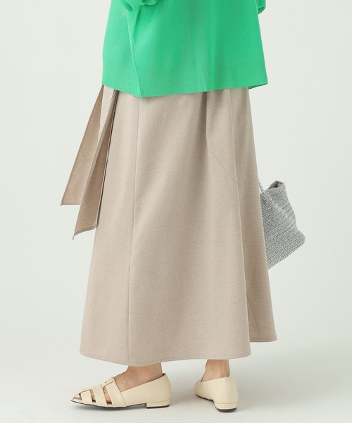 Elura（エルーラ）の「麻調ツイルタイスカート/656568（スカート・レディース・グレー/ベージュ・MEDIUM/SMALL）」の9枚目の写真