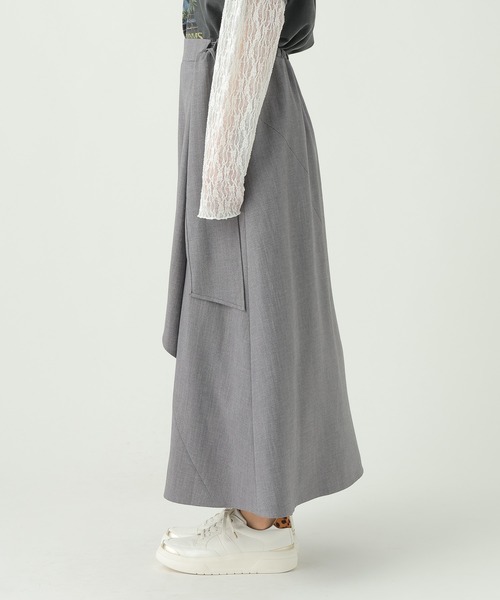 Elura（エルーラ）の「麻調ツイルタイスカート/656568（スカート・レディース・グレー/ベージュ・MEDIUM/SMALL）」の15枚目の写真