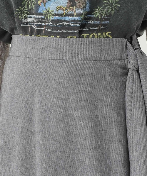 Elura（エルーラ）の「麻調ツイルタイスカート/656568（スカート・レディース・グレー/ベージュ・MEDIUM/SMALL）」の18枚目の写真