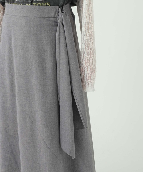 Elura（エルーラ）の「麻調ツイルタイスカート/656568（スカート・レディース・グレー/ベージュ・MEDIUM/SMALL）」の19枚目の写真