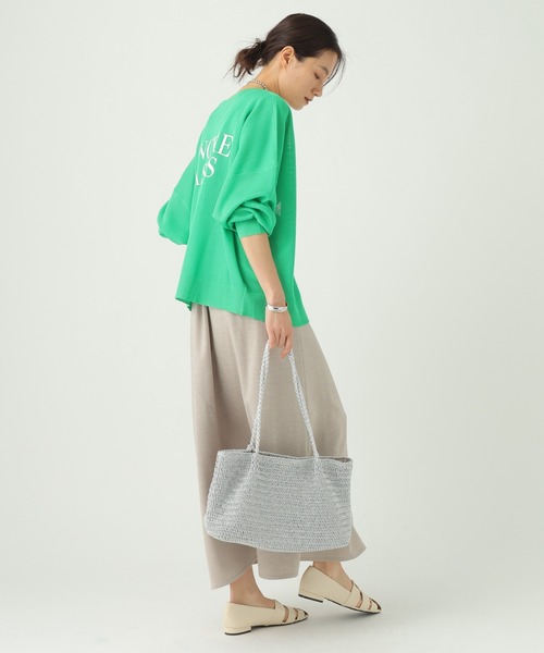 Elura（エルーラ）の「麻調ツイルタイスカート/656568（スカート・レディース・グレー/ベージュ・MEDIUM/SMALL）」の8枚目の写真