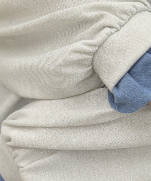 axes femme（アクシーズファム）の「デニム襟ラメ裏毛トレーナー（Tシャツ/カットソー・レディース・グレー/ホワイト/ピンク・FREE）」の20枚目の写真