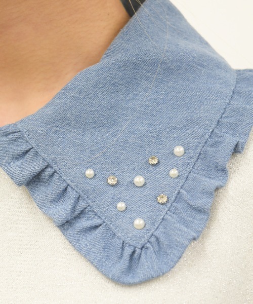 axes femme（アクシーズファム）の「デニム襟ラメ裏毛トレーナー（Tシャツ/カットソー・レディース・グレー/ホワイト/ピンク・FREE）」の21枚目の写真