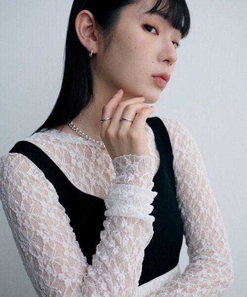 COCOSHNIK ONKITSCH（ココシュニックオンキッチュ）の「シルバー 3ウェーブリング（リング・レディース・シルバー・14/12/10）」の7枚目の写真