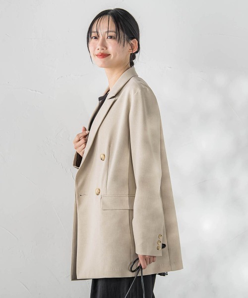 Droite lautreamont（ドロワットロートレアモン）の「ReflexポリエステルCANAPAジャケット（テーラードジャケット・レディース・ピンク/ベージュ・M）」の20枚目の写真