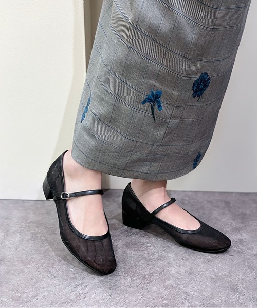 《APOM》本革クロスストラップバレリーナフラットシューズ