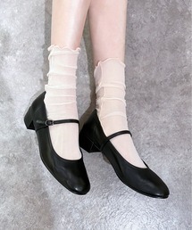 APOM（アポム）の「《APOM》本革クロスストラップバレリーナフラットシューズ（パンプス）」