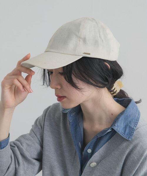 URBAN RESEARCH DOORS(アーバンリサーチドアーズ)の「リネンキャップ(キャップ・レディース・ナチュラル/ブラウン/ネイビー・ONE)」の3枚目の写真