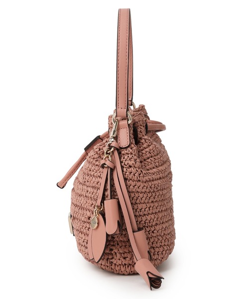 Guess(ゲス)の「OFELIA TOP HANDLE BUCKET ショルダーバッグ バケットバッグ(ショルダーバッグ・レディース・ピンク系その他/オリーブ/キャメル・ONE SIZE)」の5枚目の写真