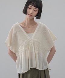 LOWRYS FARM | ヨウリュウシャーリングショートフレンチスリーブ 661674(シャツ/ブラウス)