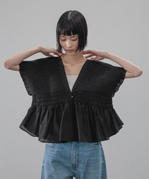 LOWRYS FARM | ヨウリュウシャーリングショートフレンチスリーブ 661674(シャツ/ブラウス)