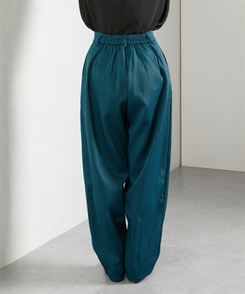 Soiunique（スワユニーク）の「麻調合繊ゆったりサイズカーブパンツ ［Soiunique］（その他パンツ・レディース・ブルーグリーン/ブラック・L～LL/M～Ｌ）」の12枚目の写真