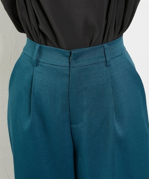 Soiunique（スワユニーク）の「麻調合繊ゆったりサイズカーブパンツ ［Soiunique］（その他パンツ・レディース・ブルーグリーン/ブラック・L～LL/M～Ｌ）」の13枚目の写真