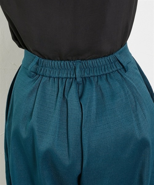 Soiunique（スワユニーク）の「麻調合繊ゆったりサイズカーブパンツ ［Soiunique］（その他パンツ・レディース・ブルーグリーン/ブラック・L～LL/M～Ｌ）」の14枚目の写真