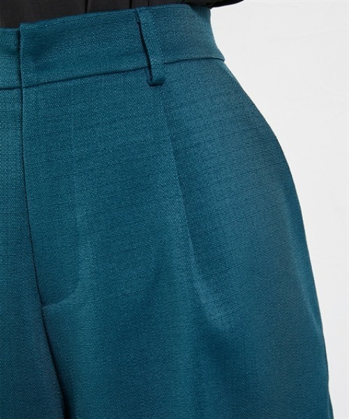 Soiunique（スワユニーク）の「麻調合繊ゆったりサイズカーブパンツ ［Soiunique］（その他パンツ・レディース・ブルーグリーン/ブラック・L～LL/M～Ｌ）」の15枚目の写真